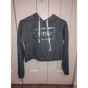 Vibin crop top sweatshirt